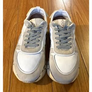 PREMIUM A.S. 98 Designer Sneakers - Men's 10.5 - White/Beige Leather & Suede